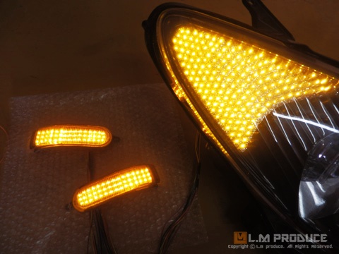 30エスティマ　ヘッドライト/ウィンカーミラー LED加工 ウィンカーミラー